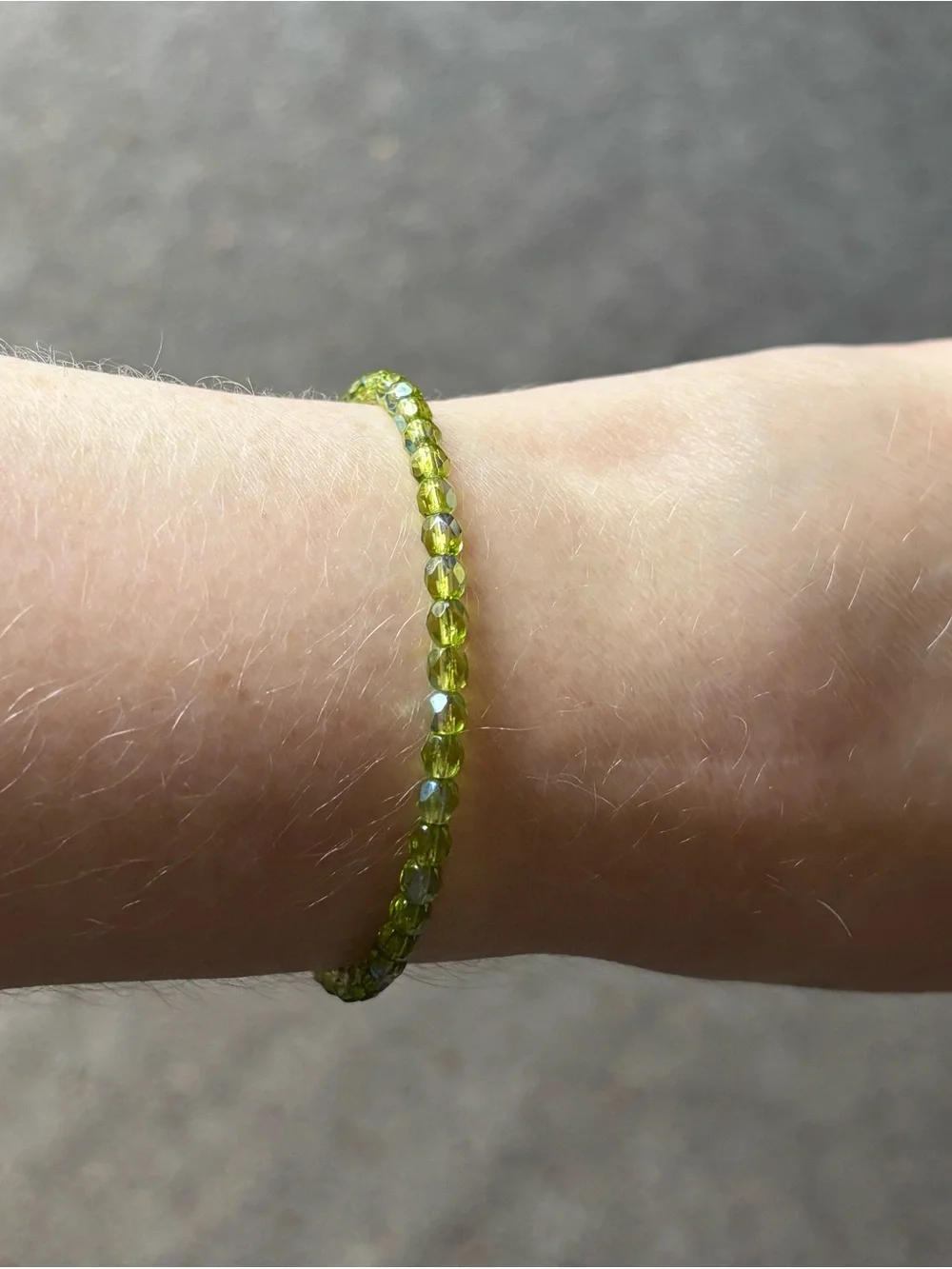 Alex and Ani Chartreuse Beaded Bangle Bracelet - Silver